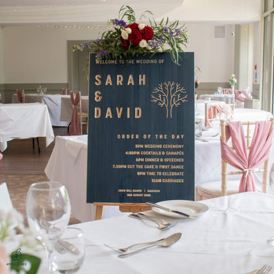 'The Kelham' Order of the Day Wedding Sign