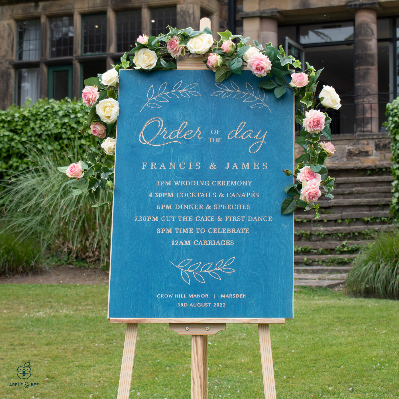 'The Kenwood' Order of the Day Wedding Sign