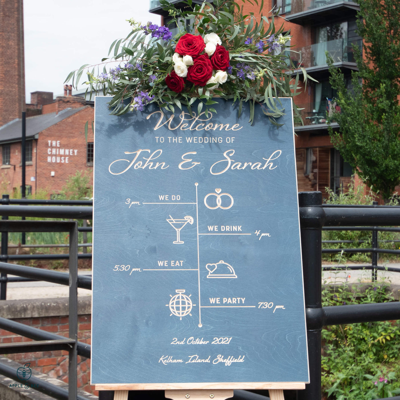 'The Mowbray' Order of the Day Wedding Sign