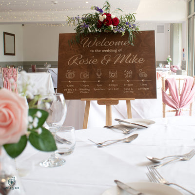 'The Whitley' Order of the Day Wedding Sign