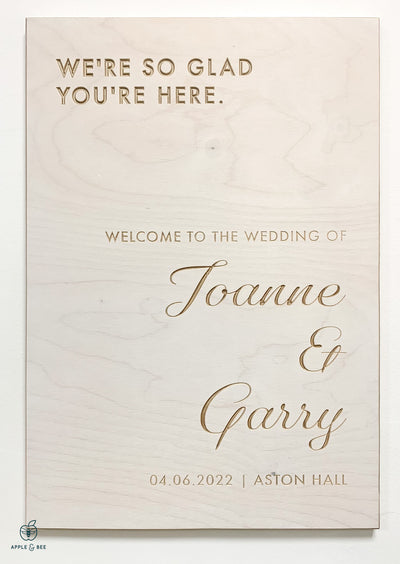 'The Whitley' Welcome to our Wedding Sign