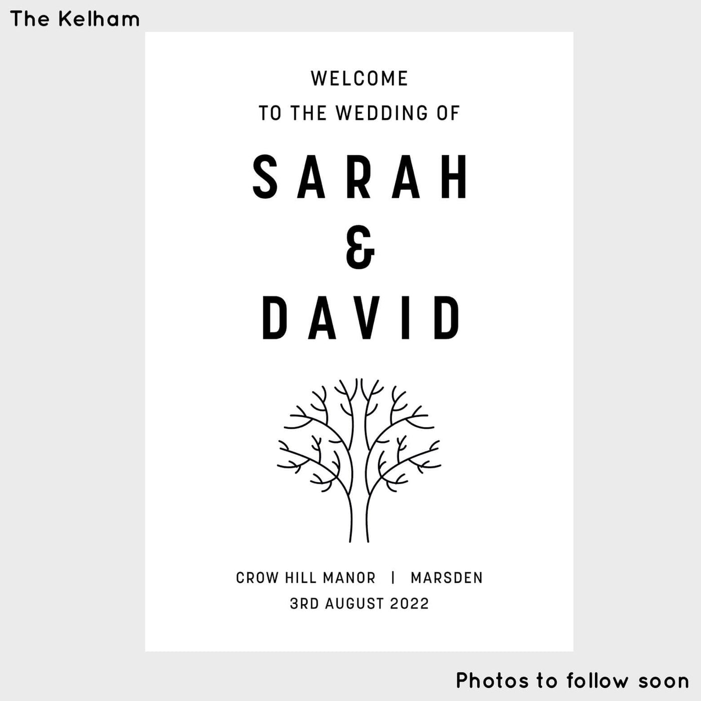 Welcome to our Wedding Sign - Pre-Order
