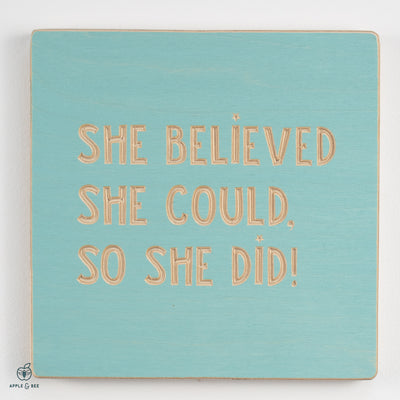 She believed she could, so she did!
