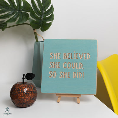 She believed she could, so she did!
