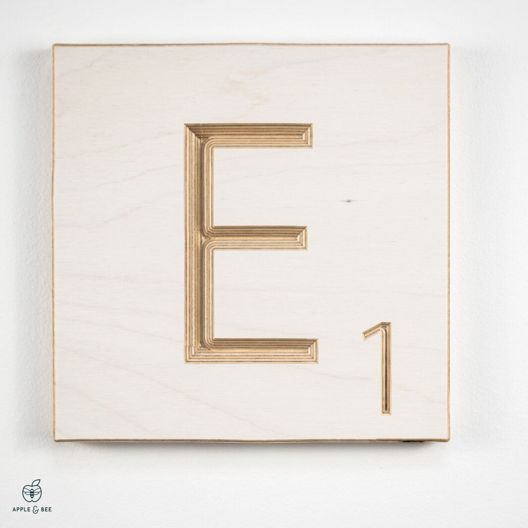 'E' Scrabble Tile