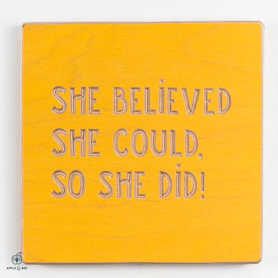 She believed she could, so she did!
